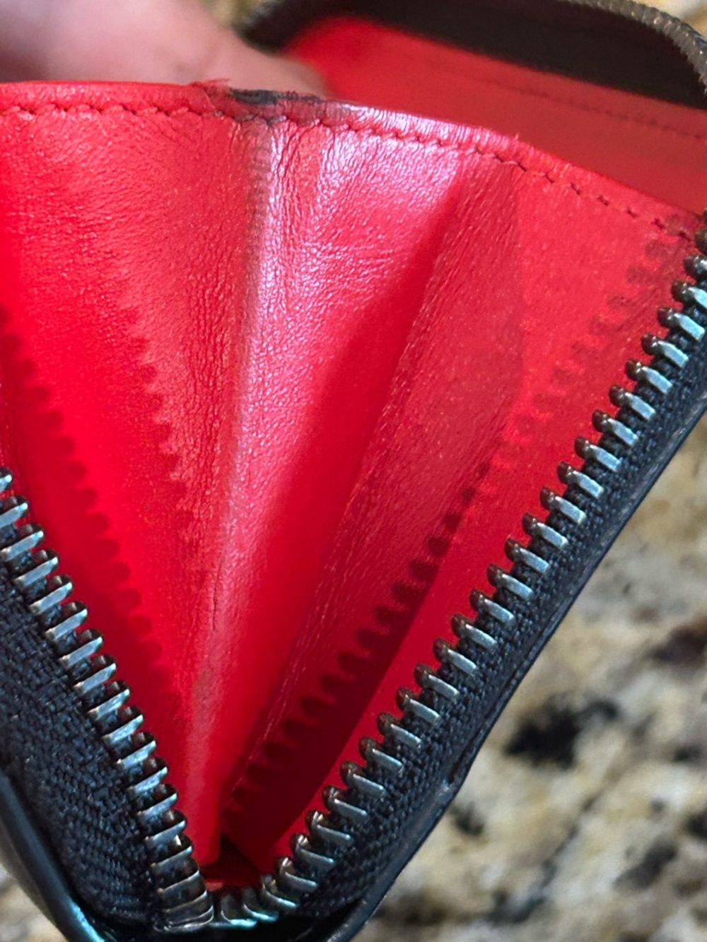 Christian Louboutin Wallet Studs Black Leather Zip EUC with coa - Picture 3 of 13
